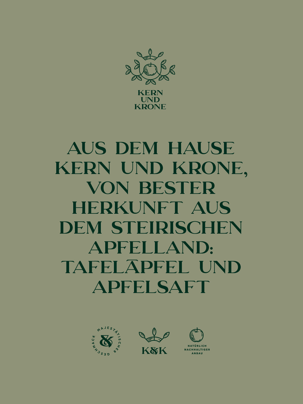 kern und krone text und icons